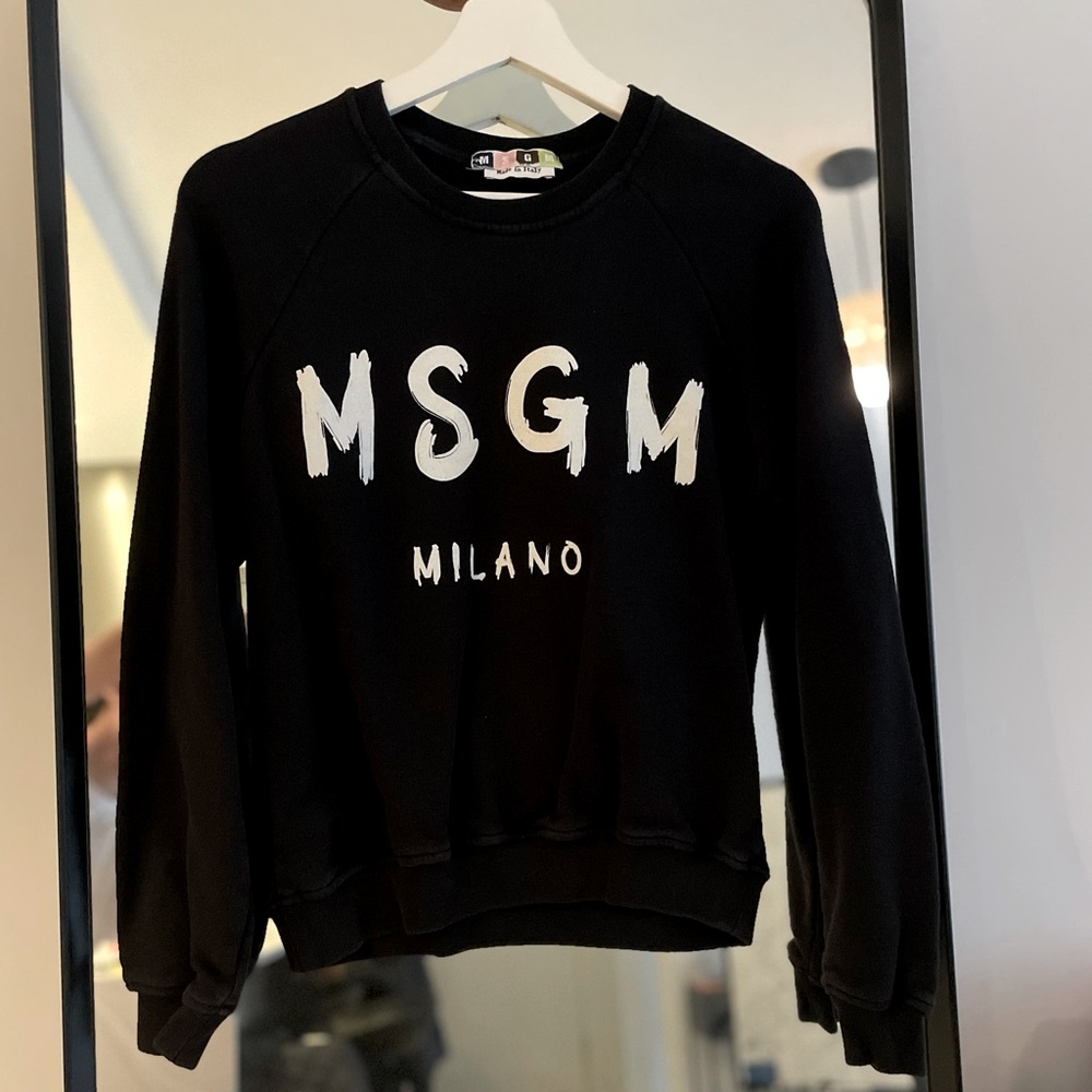 MSGM Black Long Sleeve Tee